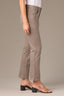Brindle Olive High Rise Contour Shape Technology Seaming Micro Slit Hem Straight Leg Petite Pant
