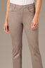 Brindle Olive High Rise Contour Shape Technology Seaming Micro Slit Hem Straight Leg Petite Pant

