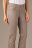 Brindle Olive High Rise Contour Shape Technology Seaming Micro Slit Hem Straight Leg Petite Pant
