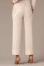 Blanched Almond Contour Shape Technology High Rise Shiny Clean Finish Fray Cuff Hem Boyfriend Jean