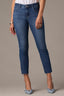 Blue Denim Charlotte Mid-Rise Contour Shape Technology Cropped Ankle Skimmer Raw Hem Skinny Jean