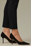 Black Contour Shape Technology High Rise Sweetheart Shaped Back Yoke Raw Hem Strings Charlotte Ankle Skimmer Jean