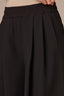 Black Ultra Skyrise Banded Elastic Pull On Waist Double Pleat Patch Pocket Wide Leg Glider Petite Pant 