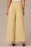 Dried Moss Ultra Skyrise Banded Elastic Pull On Waist Double Pleat Patch Pocket Wide Leg Glider Pant