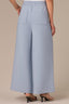 Light Blue Ultra Skyrise Banded Elastic Pull On Waist Double Pleat Patch Pocket Wide Leg Glider Pant 
