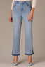 Light Blue Vintage Denim Contour Shape Technology High Rise Clean Finish Release Side Slit Hem Bennett Barely Boot Petite Jean