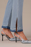 Light Blue Vintage Denim Contour Shape Technology High Rise Clean Finish Release Side Slit Hem Bennett Barely Boot Jean
