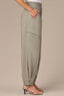 Deep Seagrass Ultra Skyrise Cinched Elastic Pull On Waist Pleated Cinched Hem Seaming Detail Billowed Jogger Pant