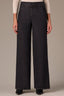 Washed Black Artisanal Denim Contour Shape Technology Skyrise Double Waistband Angled Dart Seam Hook Zip Closure V-Pocket Petite Wide Leg Trouser Pant