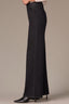Washed Black Artisanal Denim Contour Shape Technology Skyrise Double Waistband Angled Dart Seam Hook Zip Closure V-Pocket Petite Wide Leg Trouser Pant
