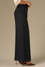 Dark Indigo Skyrise Angled Dart Seam Faux Fly Patch Pocket Front Panel Wide Leg Glider Knit Pant