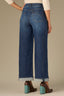 Blue Denim Contour Shape Technology High Rise Uneven Side Panel Cuffed Hem Wyatt Jean