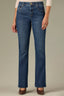 Blue Denim Contour Shape Technology Mid-Rise Sweetheart Shaped Back Yoke Brittany Baby Boot Jean