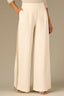 Black Luxe Leisure Skyrise Pull-On Elastic Waist Pintuck Stripe Trim Palazzo Glider Pant