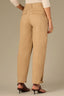 Warm Sand Contour Shape Technology Skyrise Dart Seam Buttoned Hem Tapered Utility Petite Woven Pant