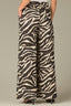 skyrise triple pleat petite palazzo glider pants with zebra print