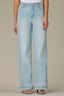 Light Blue Vintage Denim Contour Shape Technology Skyrise Double Side Seam Stitch Detail REPREVE Gracie Wide Leg Jean