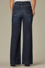 Dark Indigo Artisanal Denim Contour Shape Technology Skyrise Double Side Seam Stitch Detail REPREVE Gracie Petite Wide Leg Jean