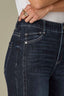 Dark Indigo Artisanal Denim Contour Shape Technology Skyrise Double Side Seam Stitch Detail REPREVE Gracie Wide Leg Jean