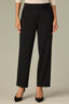 Black Contour Shape Technology Skyrise Angled Dart Seams Extended Tab Hook Zip Fly Trouser Front Faux Back Side Panels Double Waistband Teagan Ankle Straight Leg Trouser