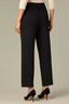 Black Contour Shape Technology Skyrise Angled Dart Seams Extended Tab Hook Zip Fly Trouser Front Faux Back Side Panels Double Waistband Teagan Ankle Straight Leg Trouser