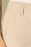 Flax Woven Contour Shape Technology Skyrise Teagan Double Waistband Double Hook Button Zip Closure Slit Front Pockets Faux Back Welt Pockets Angled Dart Seams Side Panels Ankle Straight Leg Trouser