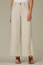 Blanched Almond Contour Shape Technology High Rise Forward Seam Striped Hem Sam Wide Leg Jean