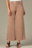 Washed Soft Mink Contour Shape Technology High Rise Slightly Arched Back Yoke Forward Slit Seam Wide Leg Jean