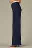 Navy Contour Shape Technology Skyrise V-Yoke Spade Pocket Center Seam Petite Wide Leg Pant