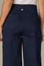 Navy Contour Shape Technology Skyrise V-Yoke Spade Pocket Center Seam Wide Leg Pant