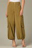 Golden Olive Contour Shape Technology Skyrise Dart Seams Flap Patch Pockets Faux Flap Pocket Sides Cinched Hem Balloon Jogger