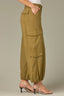 Golden Olive Contour Shape Technology Skyrise Dart Seams Flap Patch Pockets Faux Flap Pocket Sides Cinched Hem Balloon Jogger