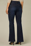 Dark Indigo Artisanal Denim Contour Shape Technology Skyrise Trouser Front Faux Back Welt Pockets Double Side Contrast Seam Bootcut Jean