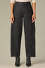Washed Black Artisanal Denim Contour Shape Technology Skyrise Angled Side Seams Dart Seams Side Panel Relaxed Trouser Barrel Leg Jean