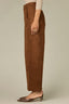 Tobacco Contour Shape Technology Skyrise Angled Side Seams Dart Seams Side Panel Relaxed Trouser Barrel Leg Pant