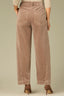 Vintage Oyster Mushroom Corduroy Contour Shape Technology Skyrise Double Hook Button Zip Closure Curved Front Pockets Dart Seams Angled Side Seams Relaxed Barrel Leg Trouser