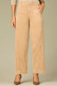 Vintage Warm Sand Corduroy Contour Shape Technology Skyrise Double Hook Button Zip Closure Curved Front Pockets Dart Seams Angled Side Seams Relaxed Barrel Leg Trouser