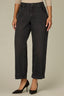 Washed Black Artisanal Contour Shape Technology High Rise Cuffed Hem Slouchy Straight Leg Jean