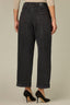 Washed Black Artisanal Contour Shape Technology High Rise Cuffed Hem Slouchy Straight Leg Jean