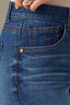 Blue Denim Contour Shape Technology Skyrise Mid-Rise Shaped Back Yoke Sawyer Straight Leg Petite Jean