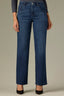 Indigo Denim Contour Shape Technology Mid-Rise Sweetheart Yoke Sawyer Straight Leg Jean
