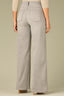 Light Grey Denim Contour Shape Technology High Rise Forward Seam Slit Scattered Rhinestone Detail Petite Wide Leg Jean