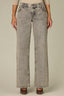 Tinted Brown Contour Shape Technology Mid-Rise Sam Acid Wash Wide Leg Jean