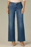Blue Denim Contour Shape Technology Mid-Rise Sam Wide Leg Petite Jean