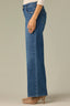 Blue Denim Contour Shape Technology Mid-Rise Sam Wide Leg Jean