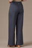 Orion Blue Skyrise Button Fly Seaming V-Shaped Back Yoke Contour Shape Technology Wide Leg Pant