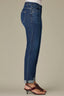 Blue Denim Contour Shape Technology Mid-Rise Roll Cuff Hem Gemma Girlfriend Jean