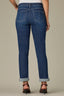 Blue Denim Contour Shape Technology Mid-Rise Roll Cuff Hem Gemma Girlfriend Jean