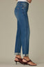 Blue Denim Contour Shape Technology Mid-Rise Roll Cuff Hem Gemma Girlfriend Jean