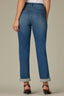 Blue Denim Contour Shape Technology Mid-Rise Roll Cuff Hem Petite Gemma Girlfriend Jean